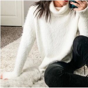 Cozy White Turtleneck Sweater